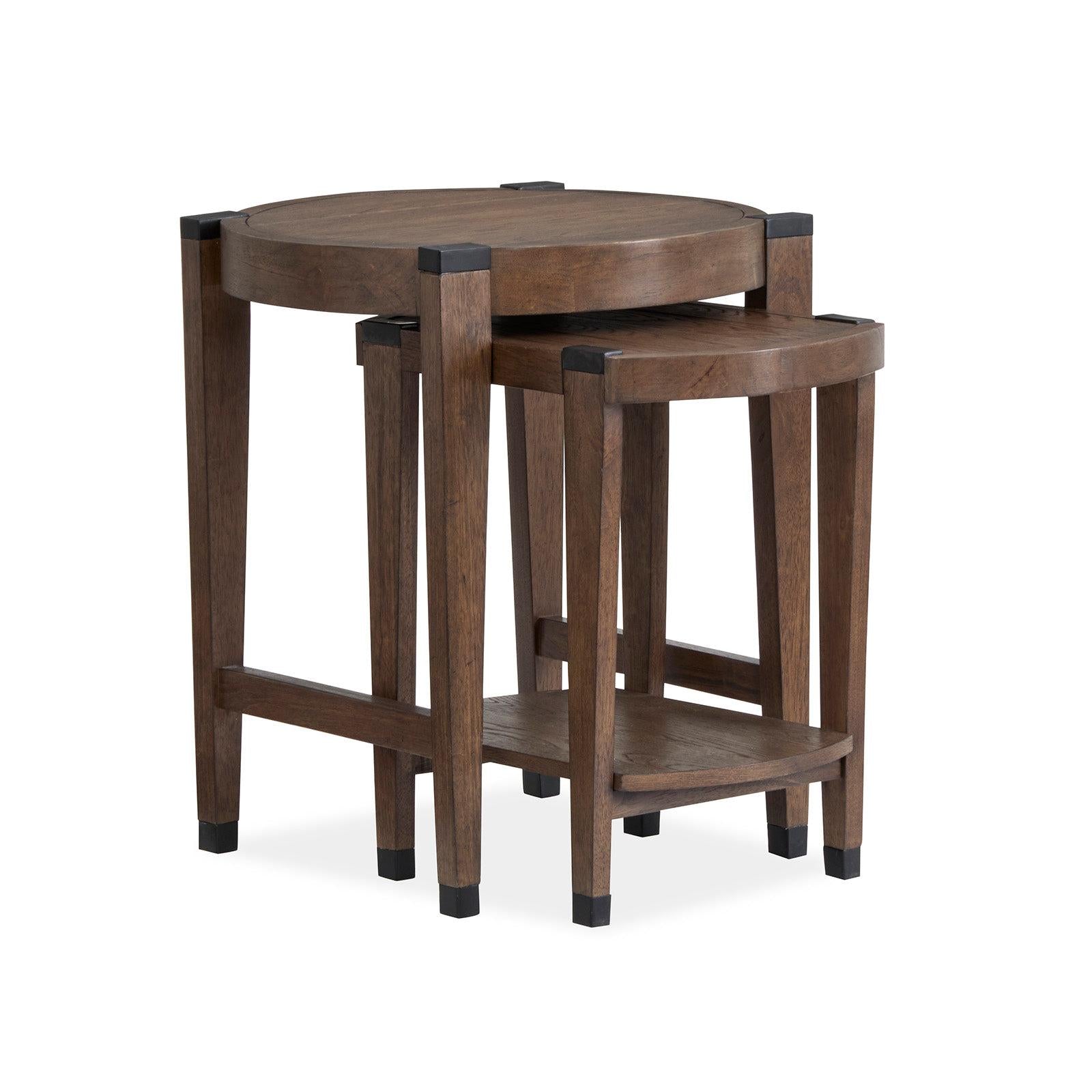 Magnussen Home Kaysen Wallaby And Matte Black End Table