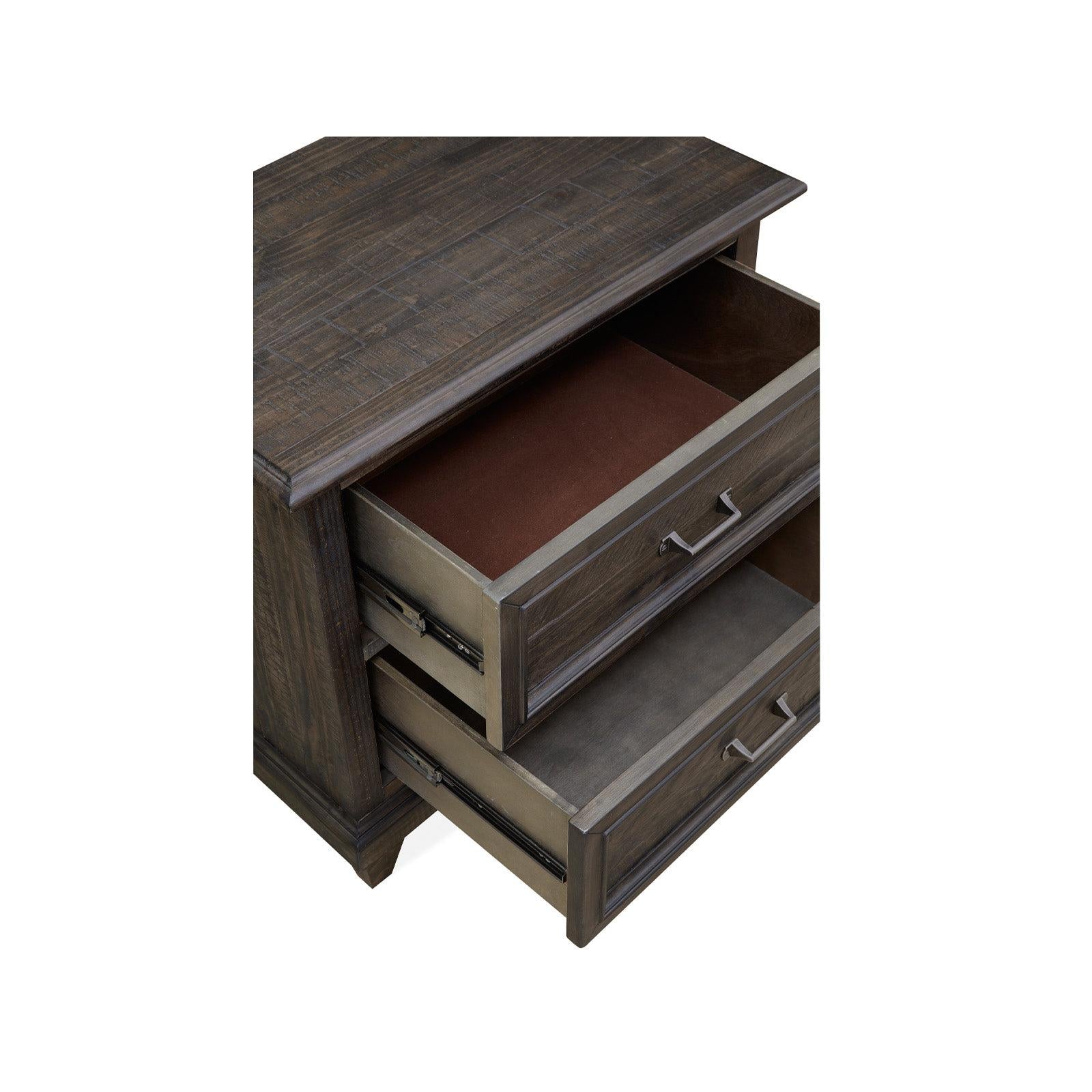 Magnussen Home Calistoga Weathered Charcoal Drawer Nightstand