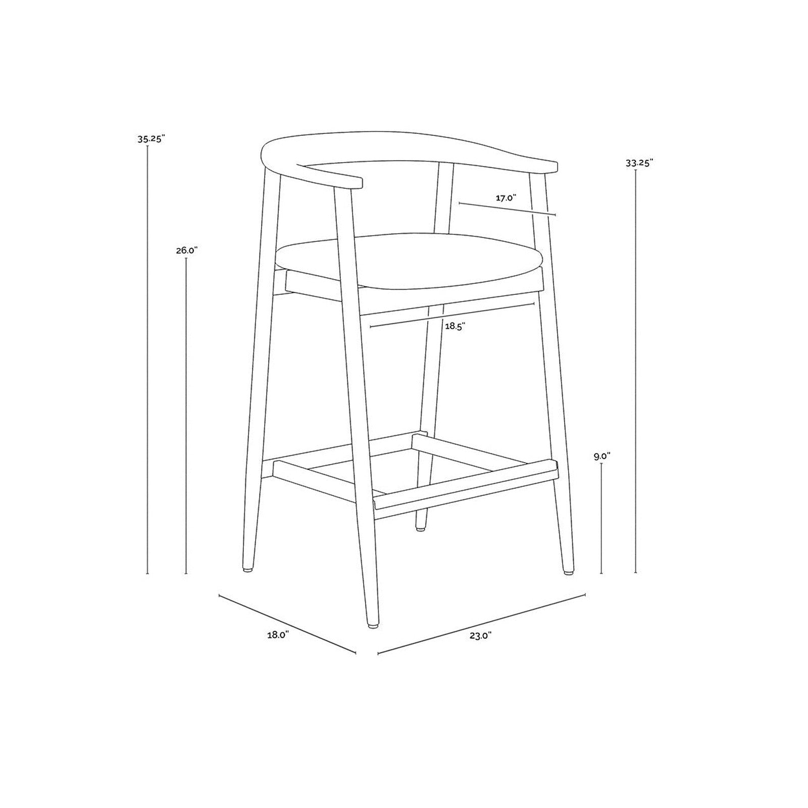 Sunpan Jeremy Counter Stool