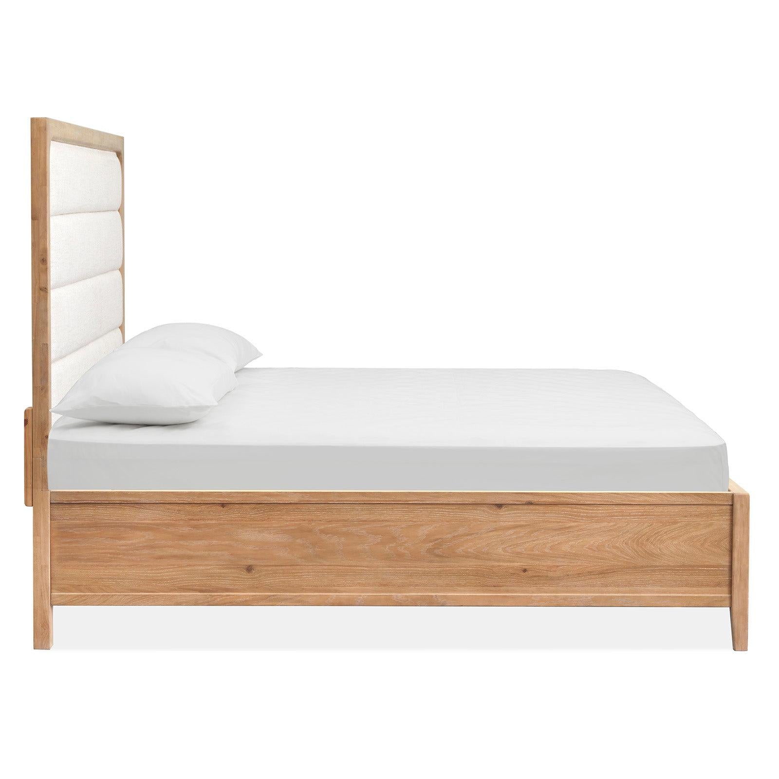 Magnussen Home Somerset Butternut Upholstered Panel Bed