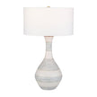 Uttermost Potter Striped Ivory Blue Table Lamp