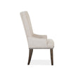 Magnussen Home Bellamy Peppercorn Upholstered Host Chair Set of 2