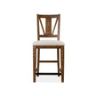 Magnussen Home Bay Creek Toasted Nutmeg Upholstered Counter Chair Set of 2