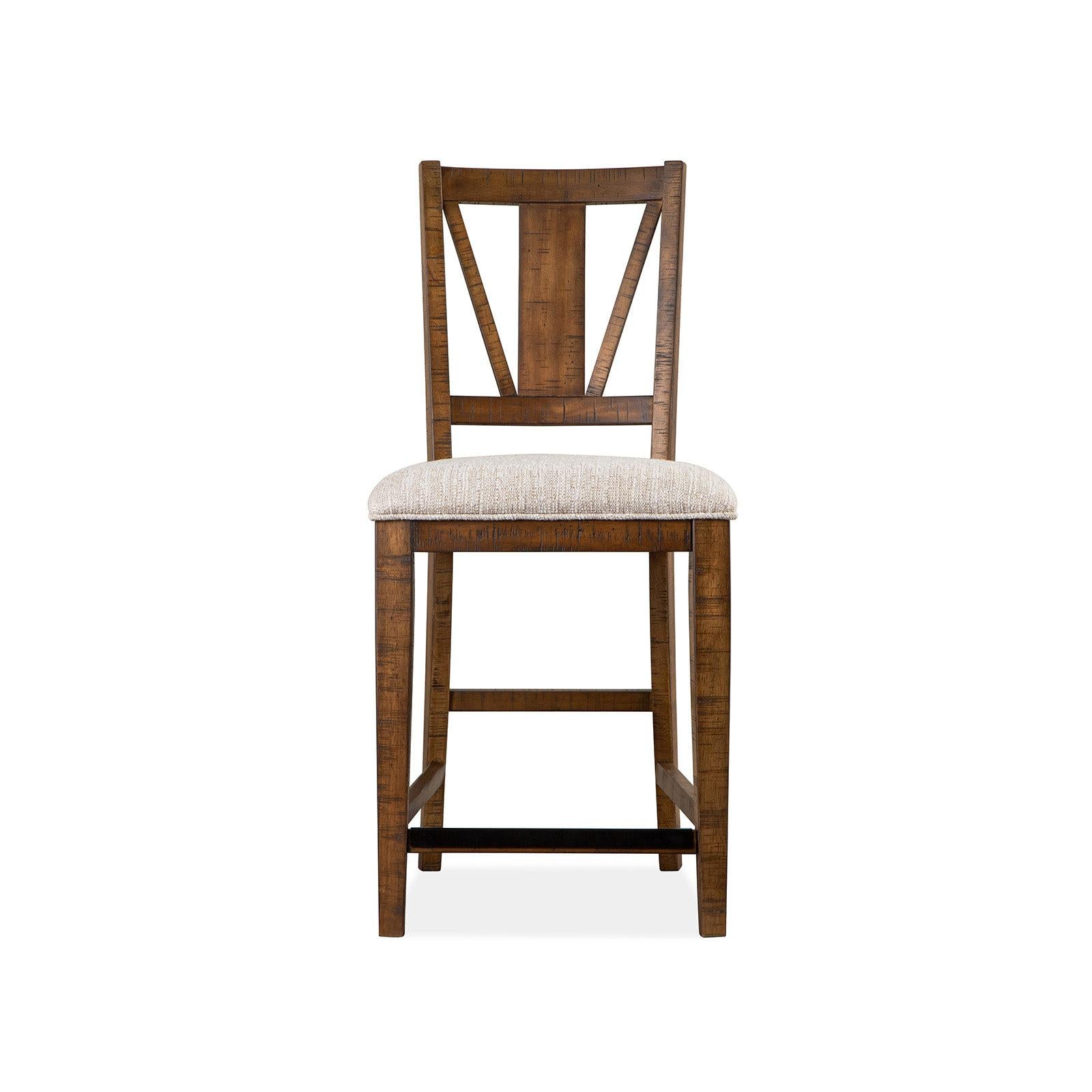 Magnussen Home Bay Creek Toasted Nutmeg Upholstered Counter Chair Set of 2