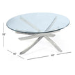 Magnussen Home Zila Brushed Nickel Round Cocktail Table