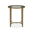 Magnussen Home Copia Antiqued Silver With Gold Tint Oval End Table