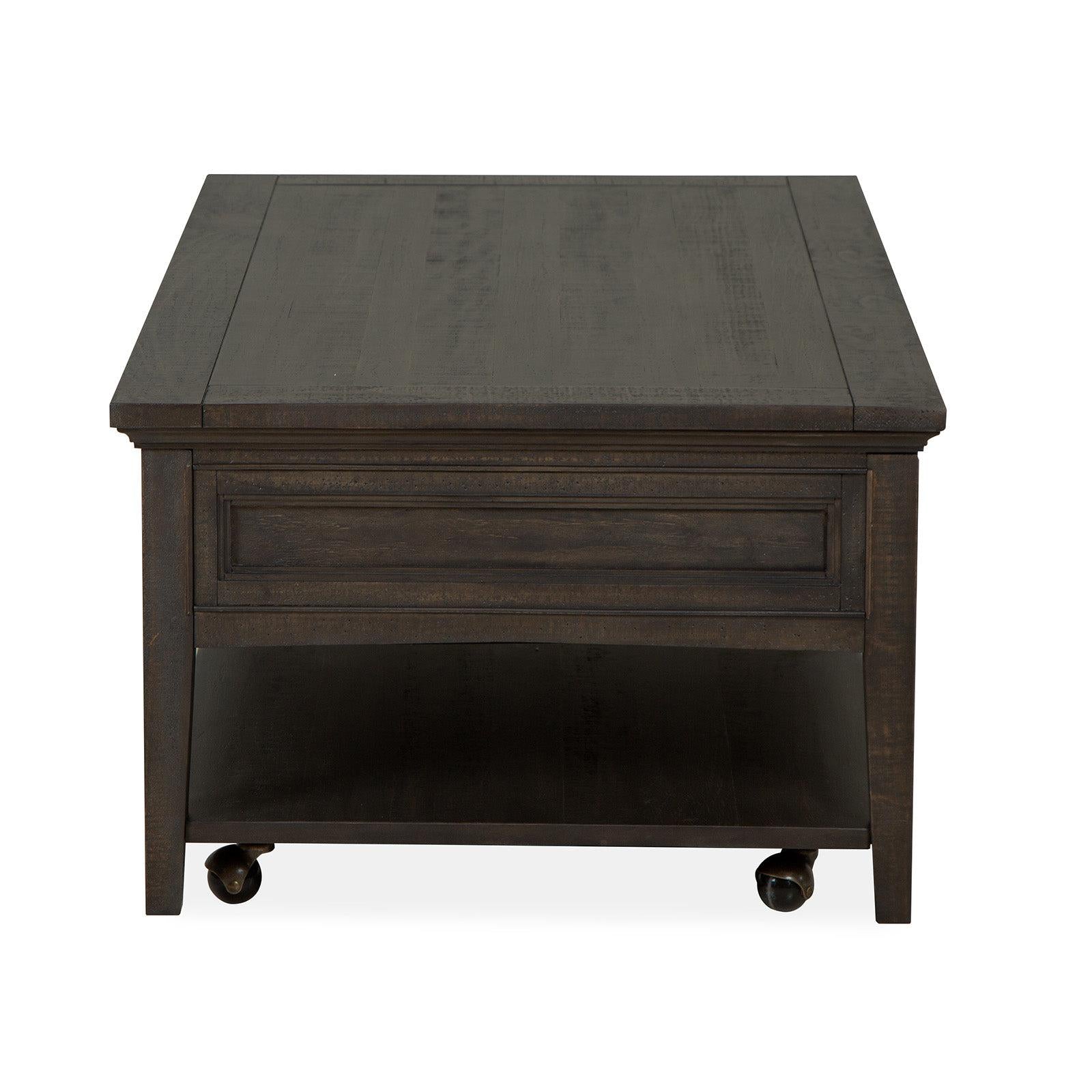 Magnussen Home Westley Falls Graphite Rectangular Cocktail Table With Casters
