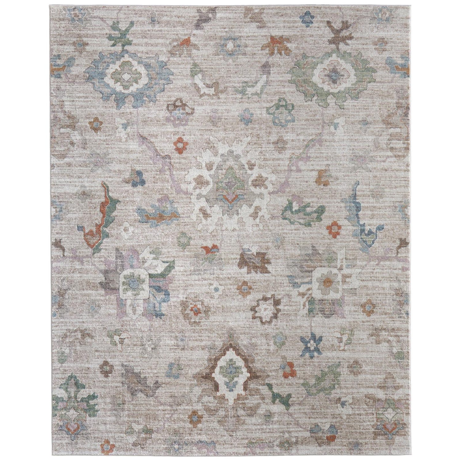 Feizy Dartmouth 39QKF Transitional Abstract Rug in Tan/Brown/Blue