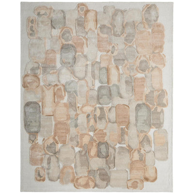 Feizy Kendall 8A61F Modern Abstract Rug in Tan/Gray/Ivory