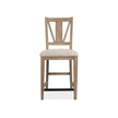 Magnussen Home Paxton Place Dovetail Grey Upholstered Counter Chair Set of 2