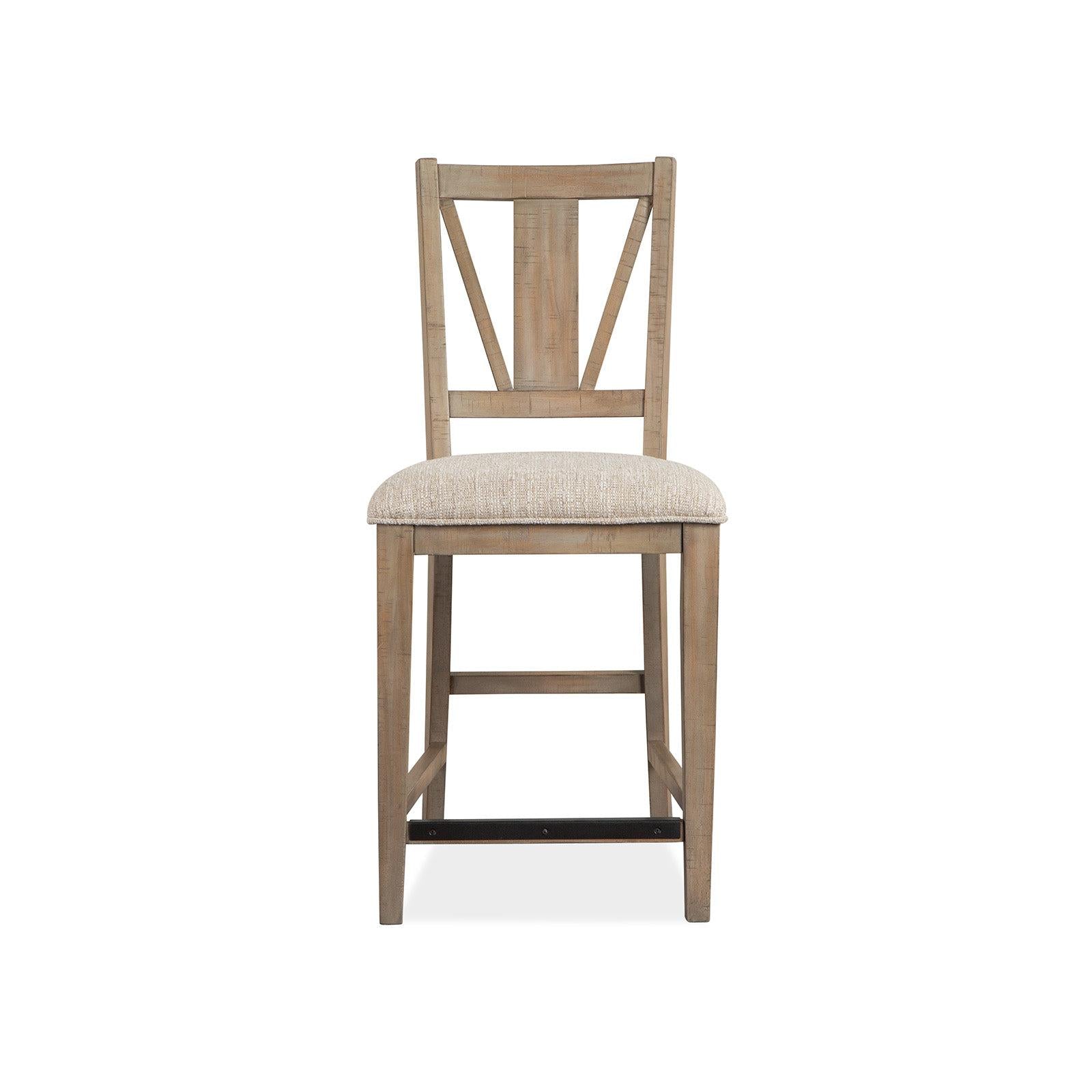 Magnussen Home Paxton Place Dovetail Grey Upholstered Counter Chair Set of 2