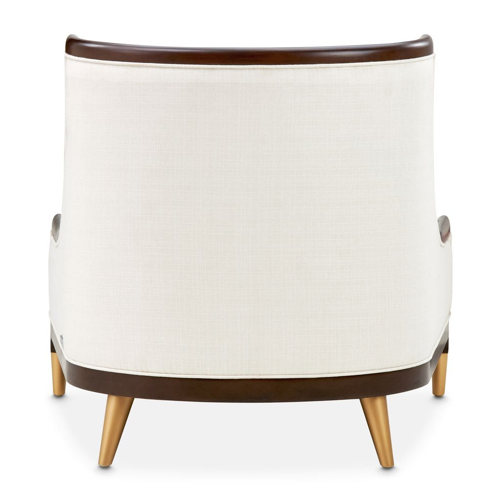 Michael Amini Belmont Place Accent Chair - Cream/Espresso