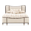 Michael Amini Camellia Field Queen Upholstered Bed - Warm Pecan