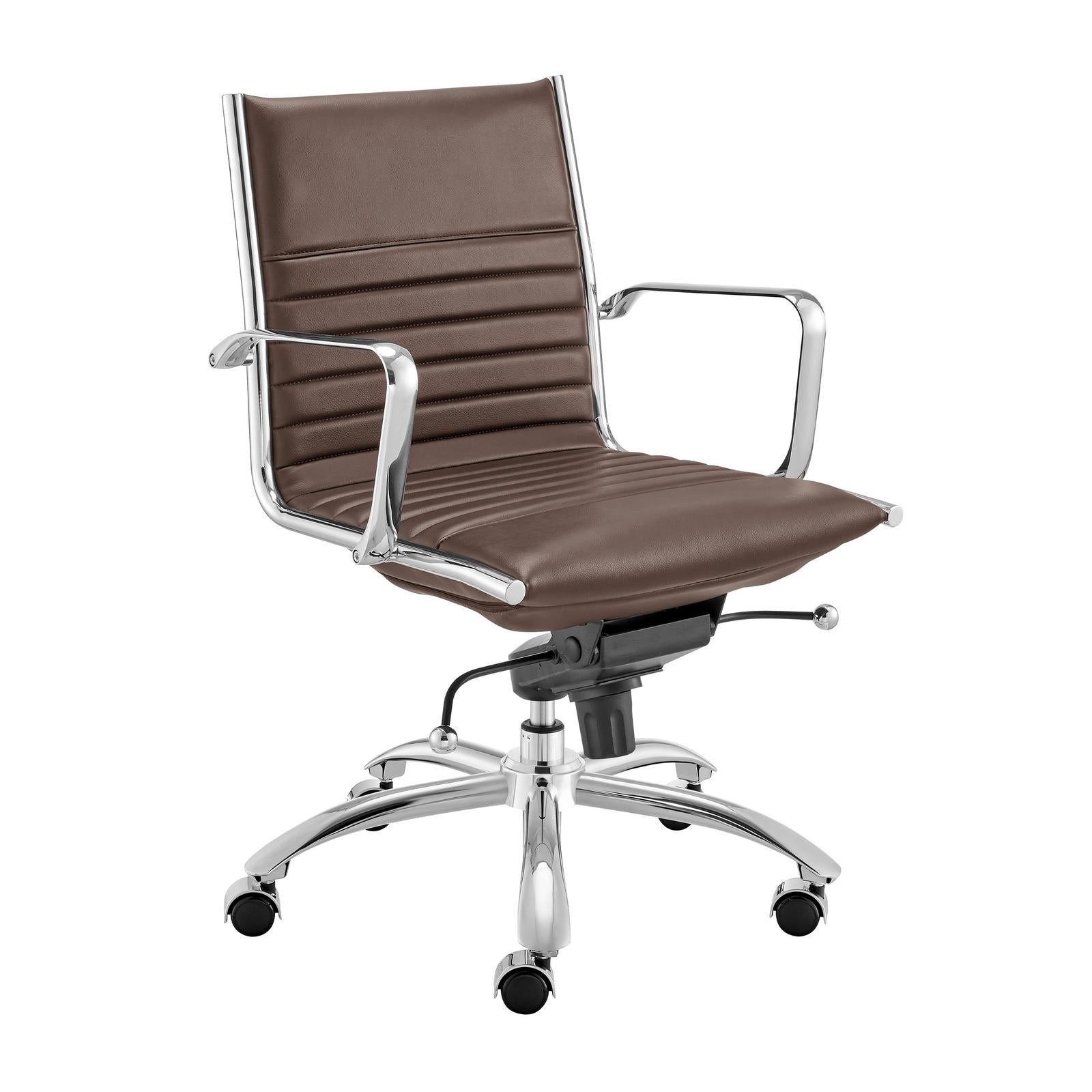 Euro Style Dirk Low Back Office Chair in Leatherette
