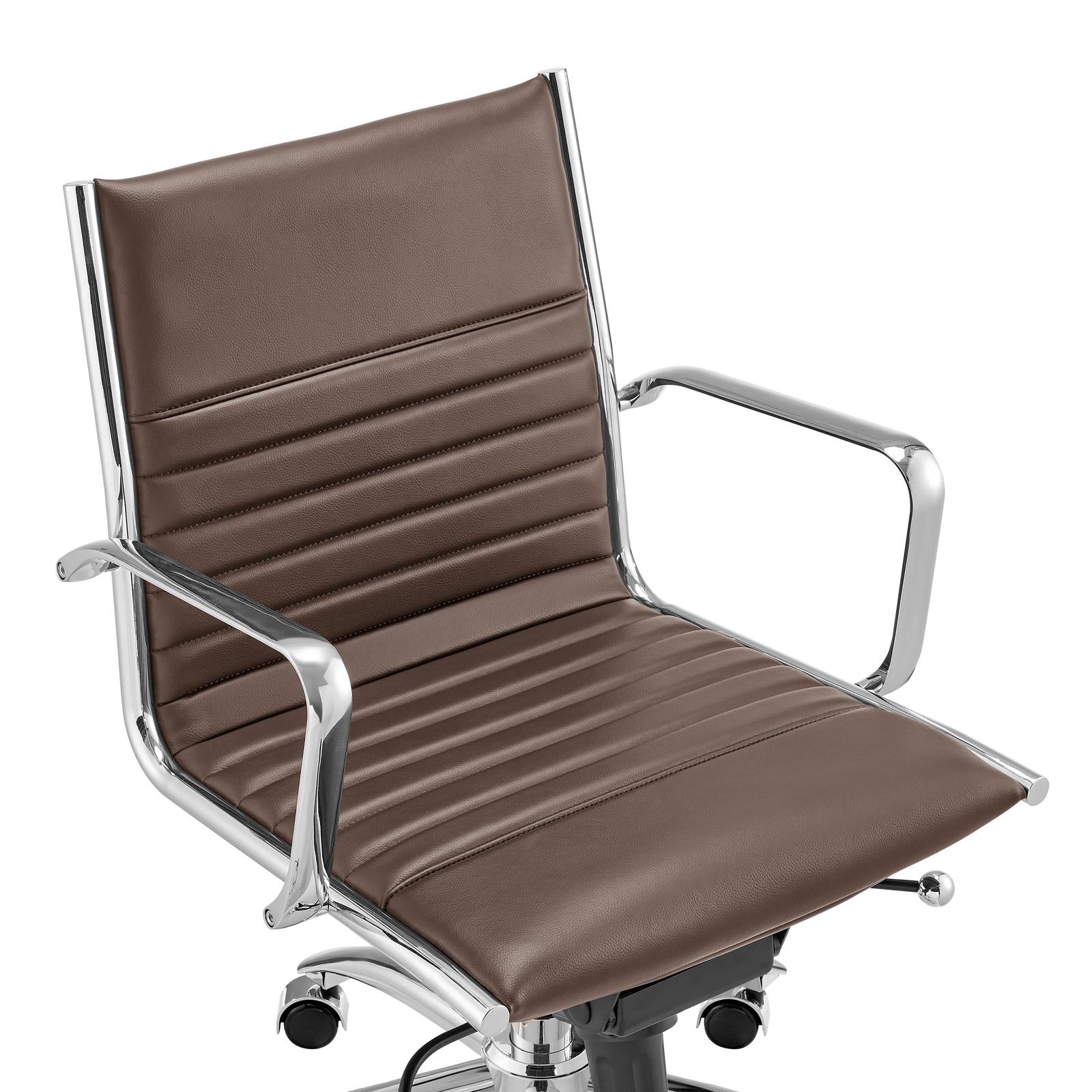 Euro Style Dirk Low Back Office Chair in Leatherette