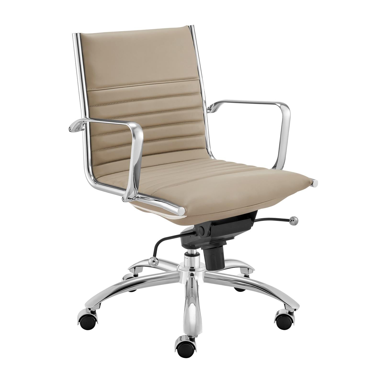 Euro Style Dirk Low Back Office Chair in Leatherette