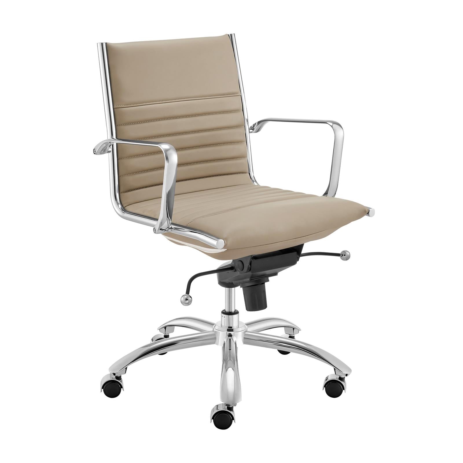 Euro Style Dirk Low Back Office Chair in Leatherette