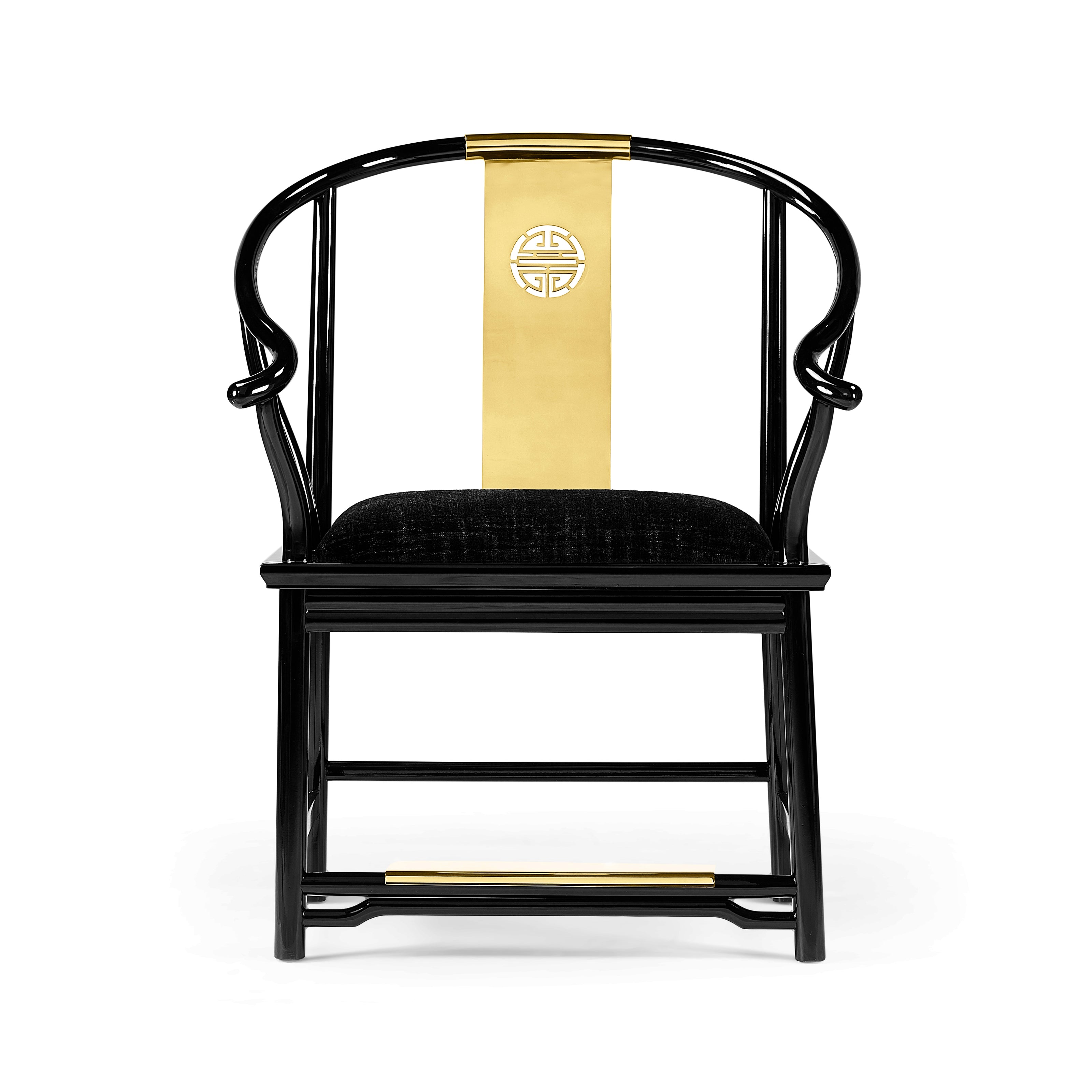 Jonathan Charles Fusion Rounded Black Gloss Dining Arm Chair