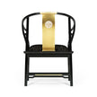 Jonathan Charles Fusion Rounded Black Gloss Dining Arm Chair