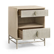 Jonathan Charles Clapotis Danish Cord Narrow Nightstand
