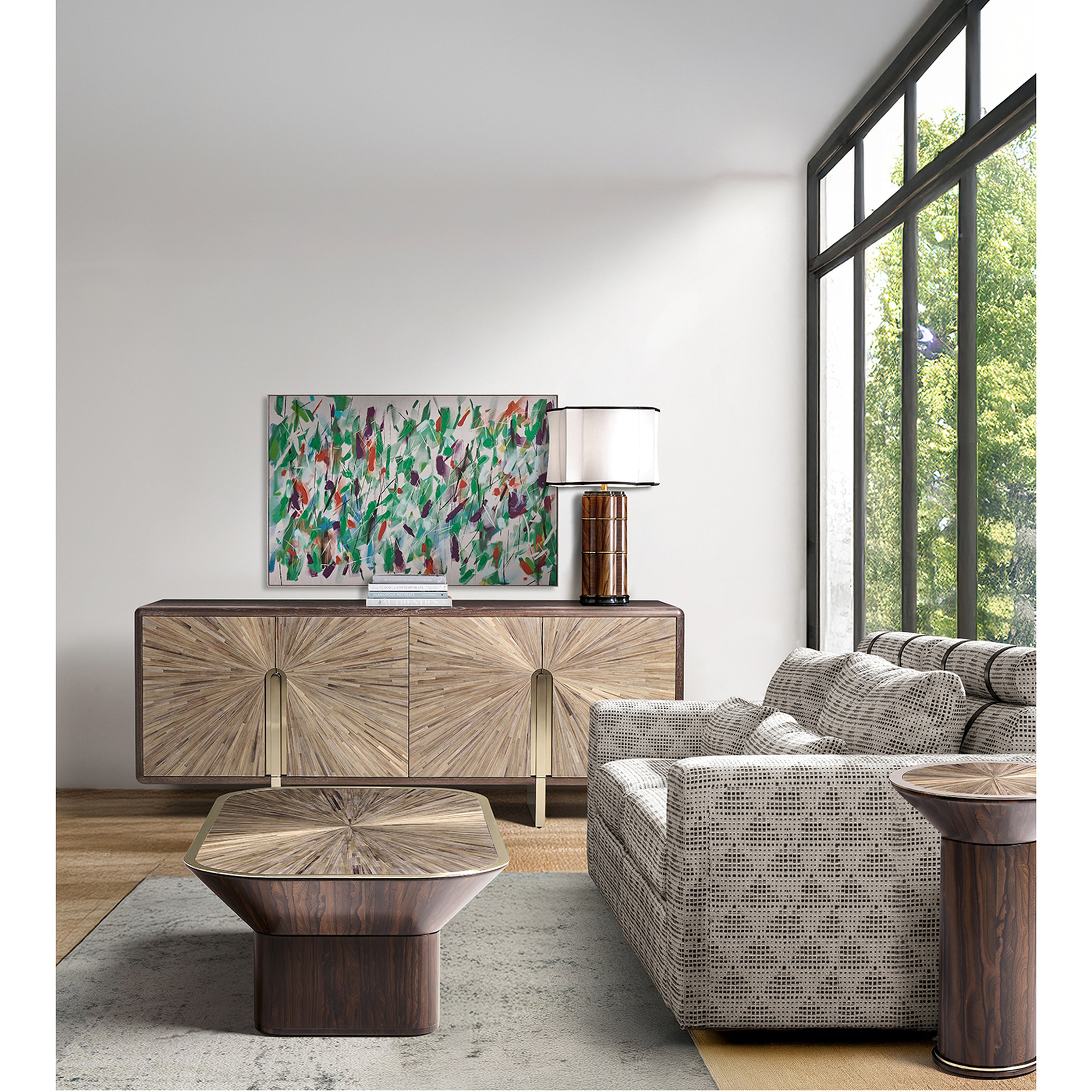Jonathan Charles Terra Pedestal Cocktail Table