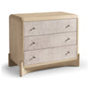 Jonathan Charles Keel Raffia Three Drawer Nightstand