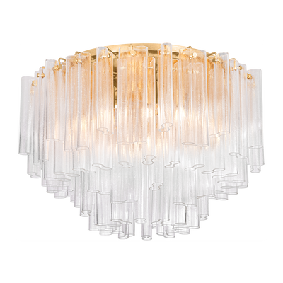 Corbett Varenna 15 Light Vintage Gold Leaf Semi Flush Ceiling Light