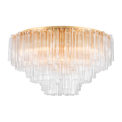 Corbett Varenna 39 Light Vintage Gold Leaf Semi Flush Ceiling Light