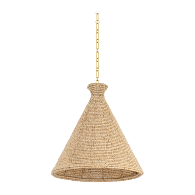 Hudson Valley Lighting Tallman 1 Light 20 inch Vintage Gold Leaf Pendant Ceiling Light
