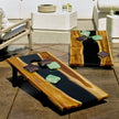 Uttermost Clearwood Black Cornhole Game - Set of 2