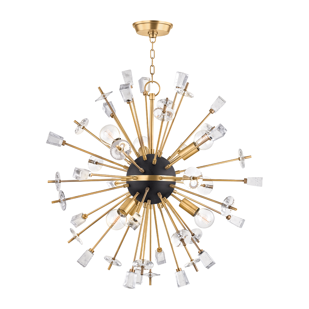 Hudson Valley Lighting Liberty 6 Light 32 inch Aged Brass Chandelier Ceiling Light