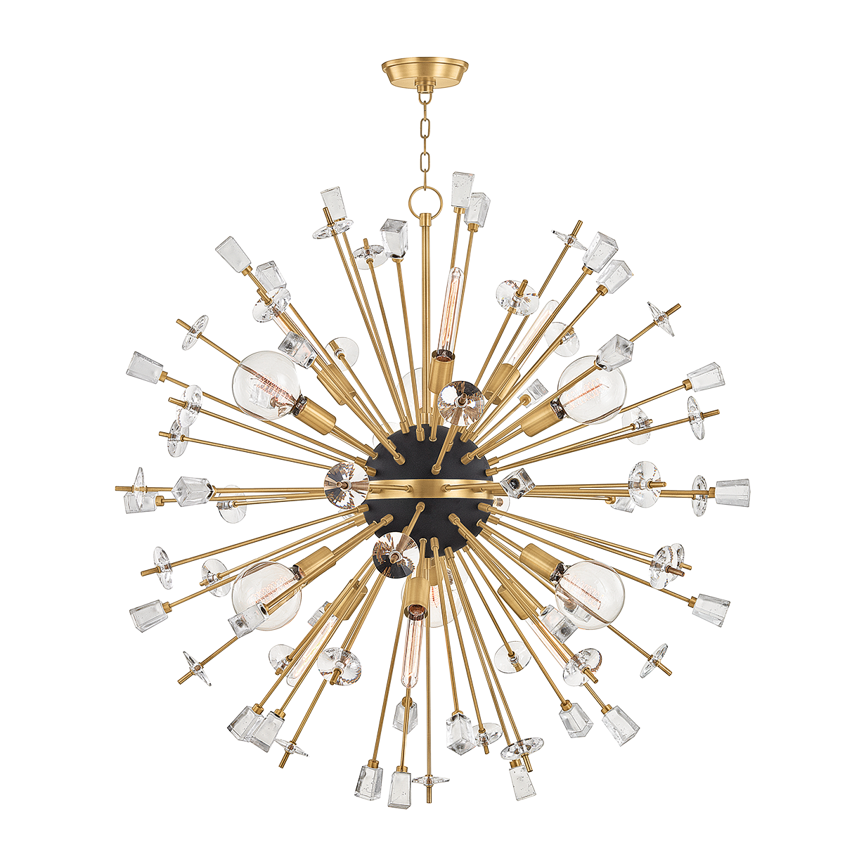Hudson Valley Lighting Liberty 12 Light 46 inch Aged Brass Chandelier Ceiling Light