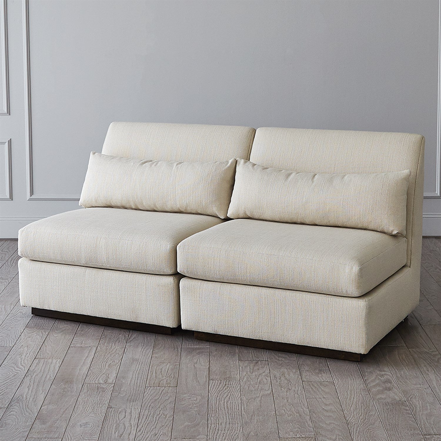 Global Views Alder Sectional Chair - Muslin