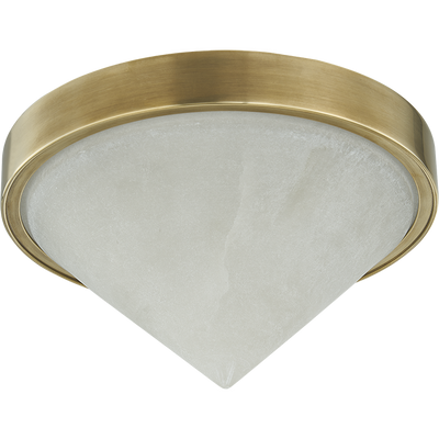 Corbett Colmar 1 Light Vintage Brass Flush Mount Ceiling Light