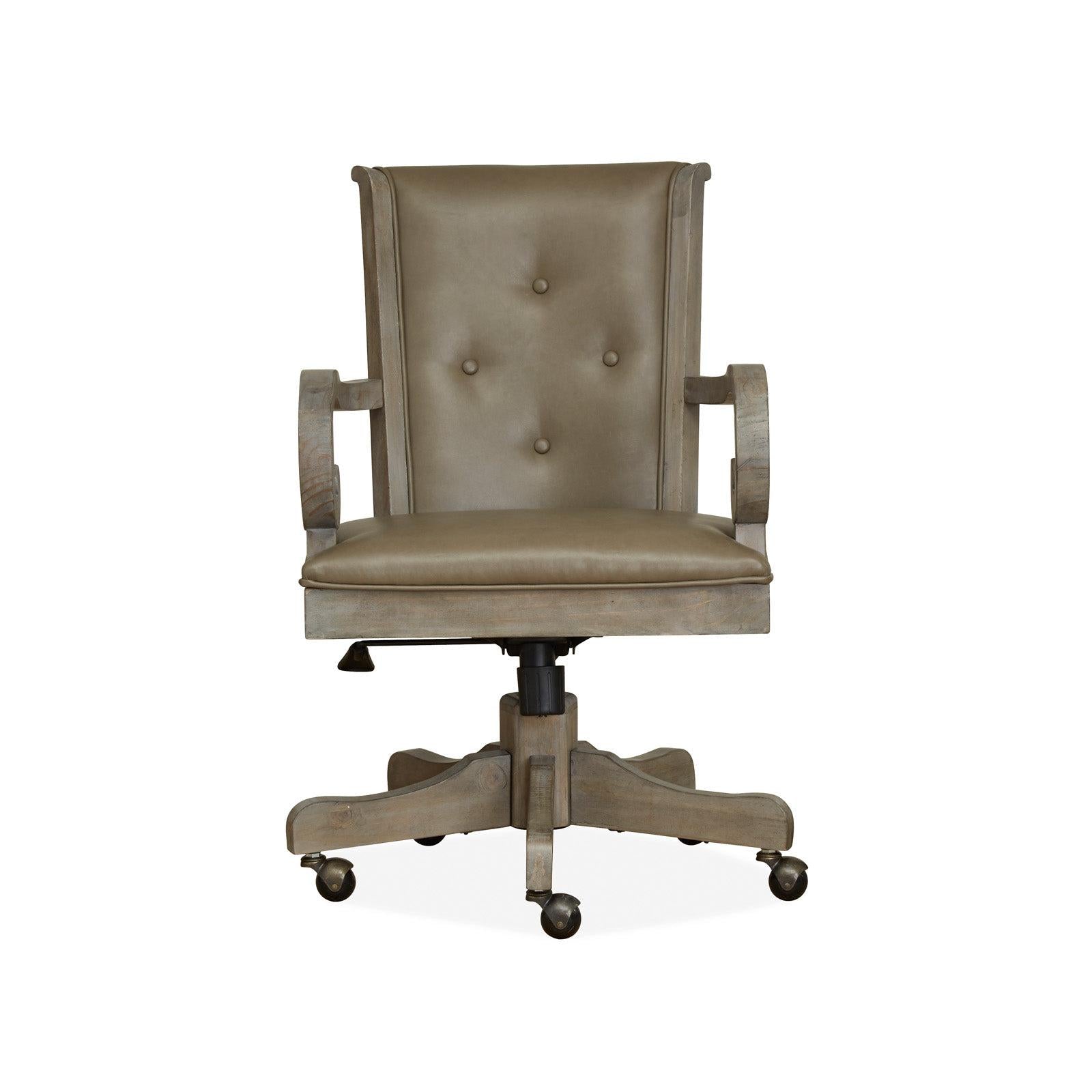 Magnussen Home Tinley Park Dove Tail Grey Fully Upholstered Swivel Chair