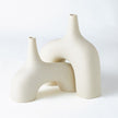 Global Views Cream Stone Stretch Vase