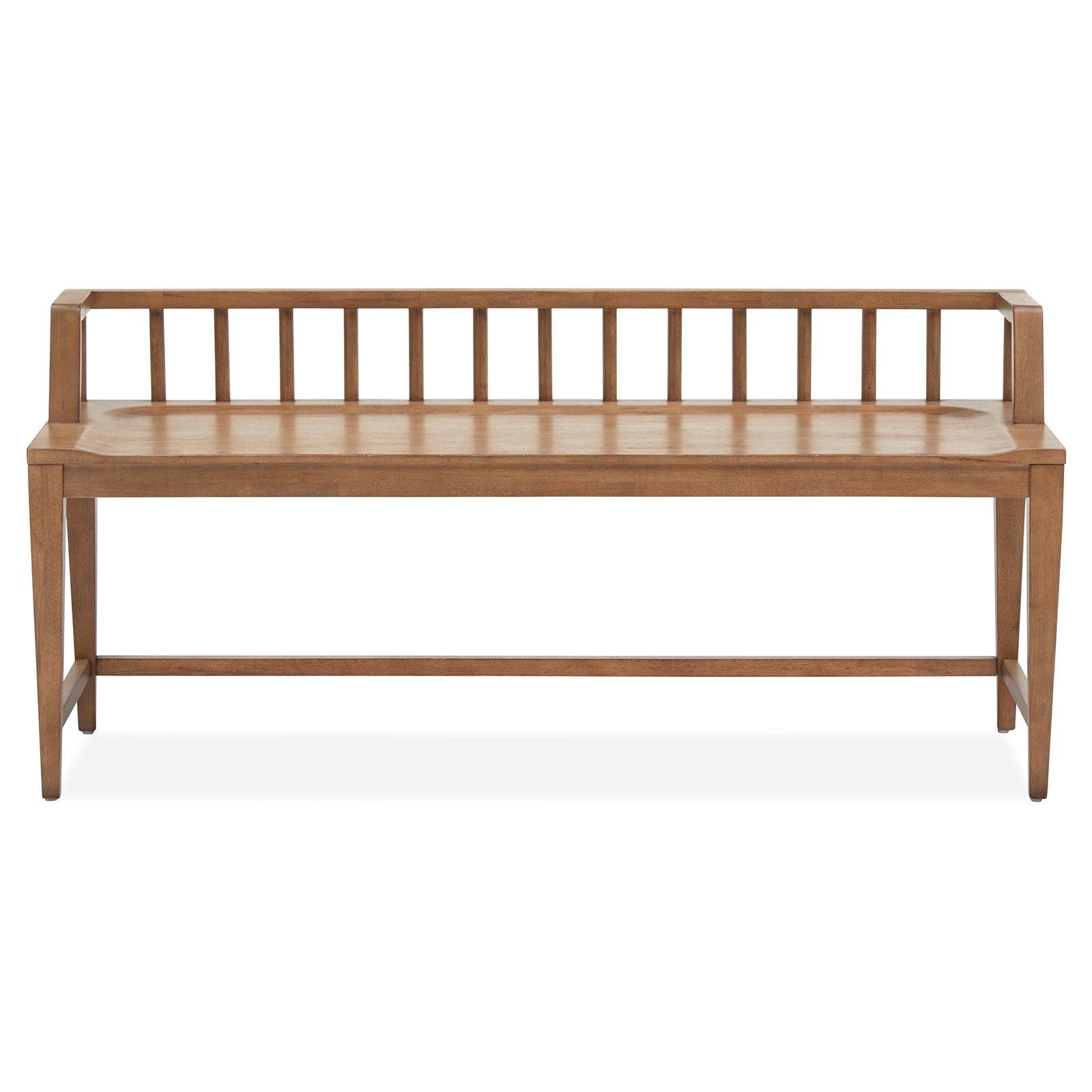 Magnussen Home Lindon Belgian Wheat Low Back Arm Bench