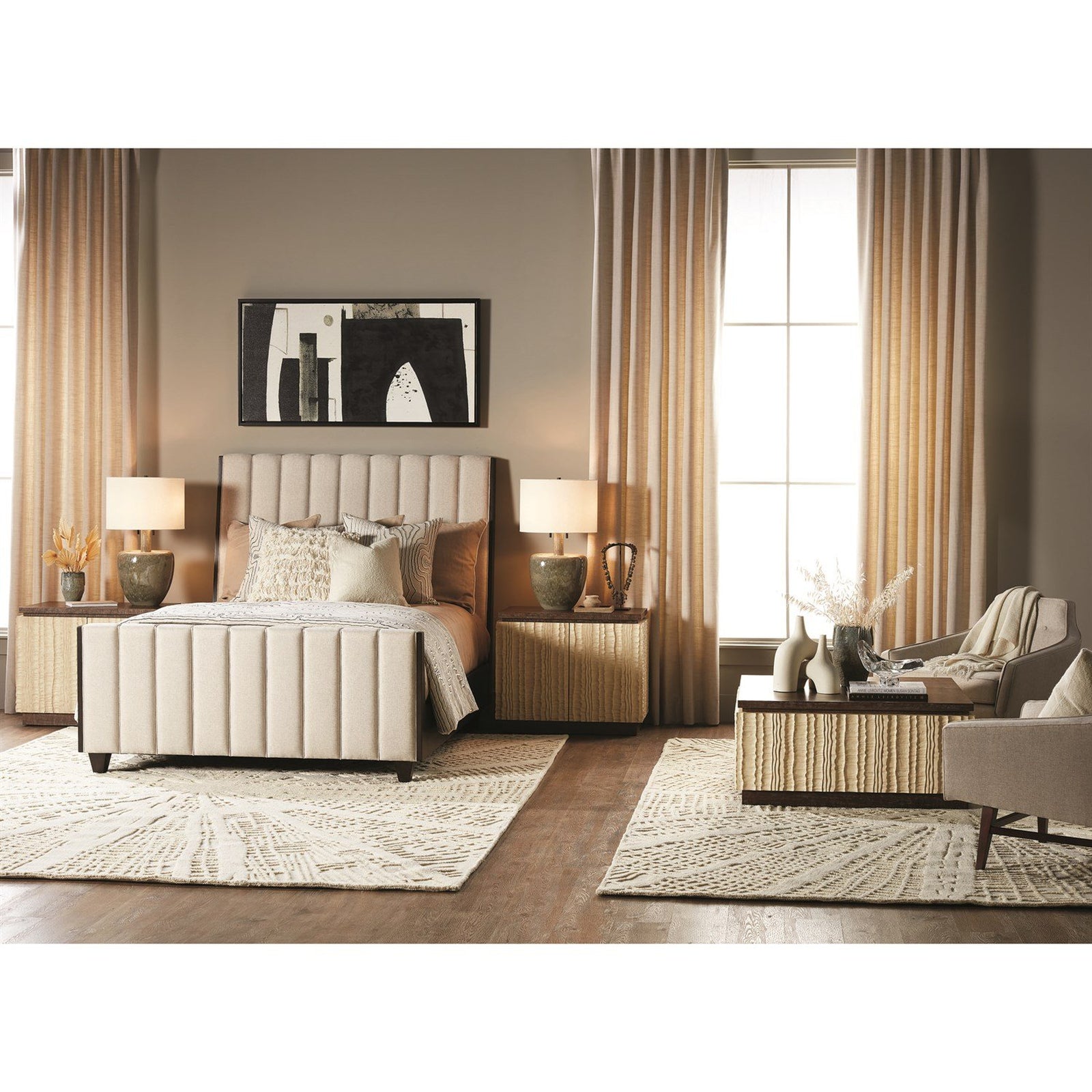 Global Views Cream Stone Stretch Vase