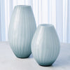 Global Views Blue Cased Glass Stripe Vase