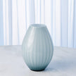 Global Views Blue Cased Glass Stripe Vase