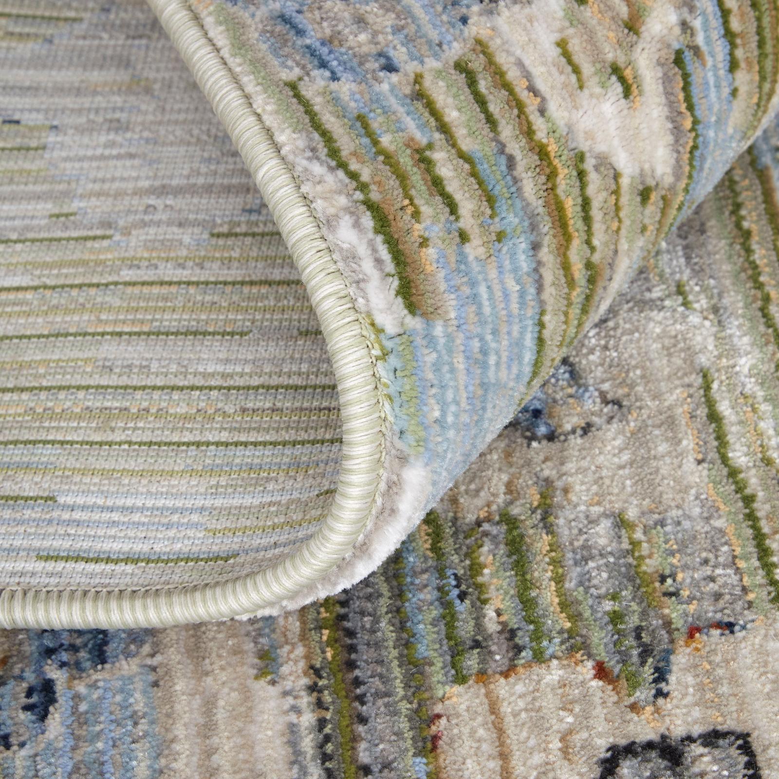 Feizy Melrose 39P3F Traditional Floral & Botanical Rug in Green/Ivory/Blue