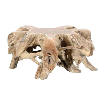 Classic Home Cypress Teak Root Coffee Table Natural White Wash