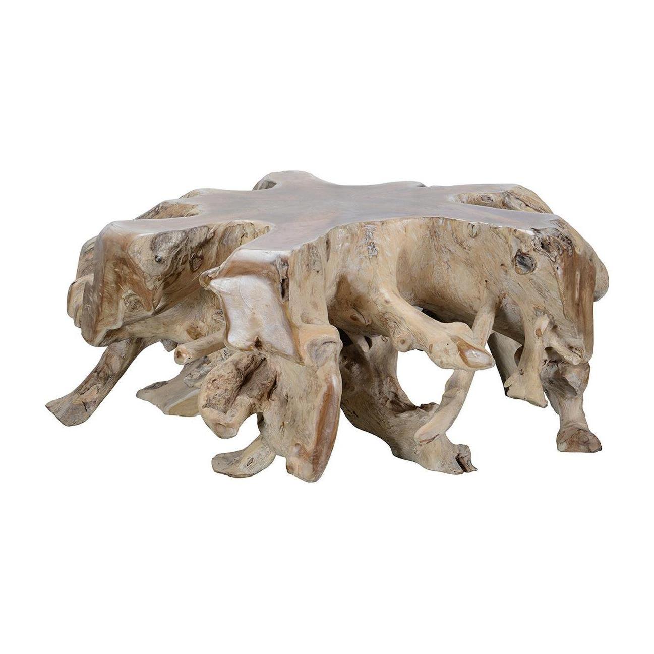 Classic Home Cypress Teak Root Coffee Table Natural White Wash