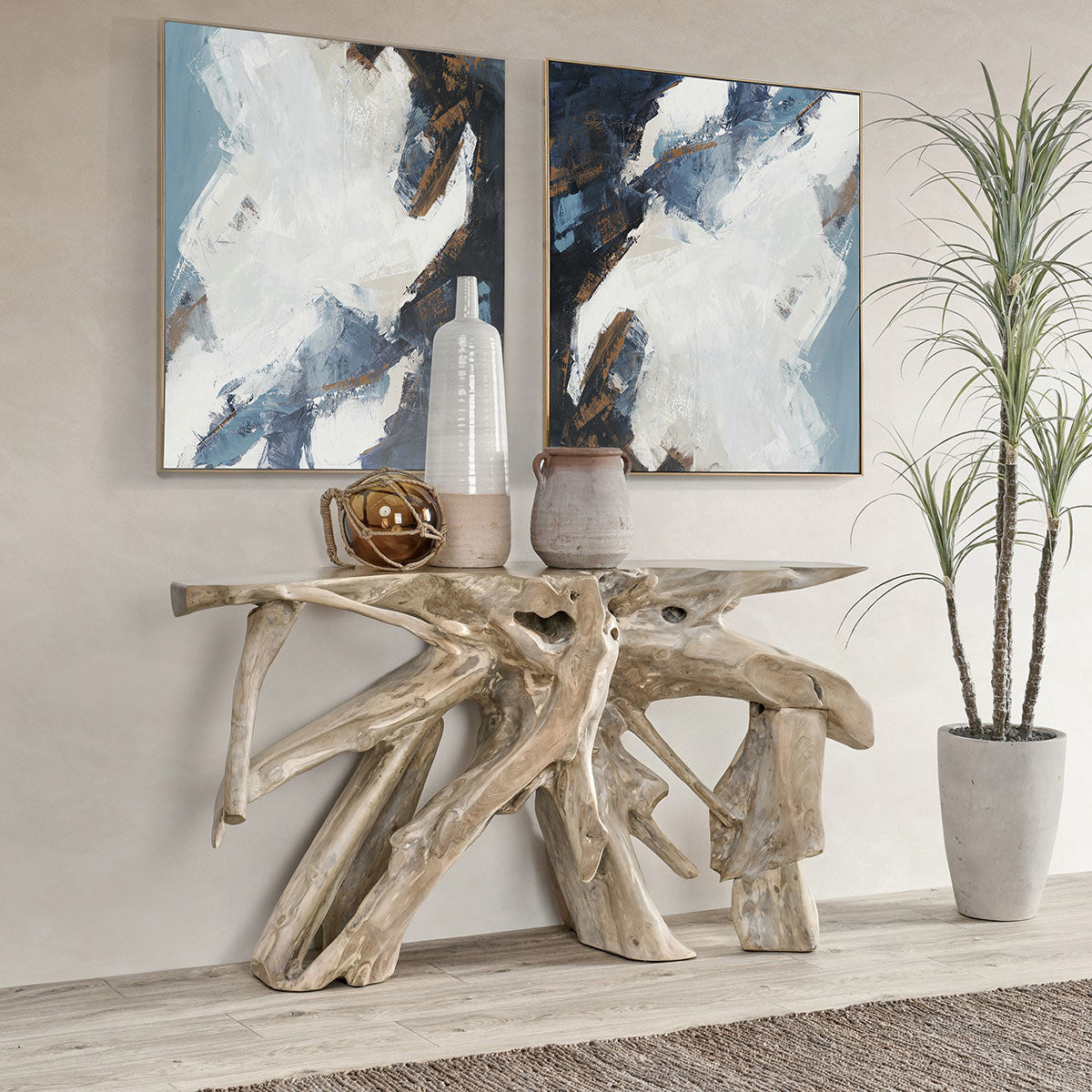Classic Home Cypress Root Console Table 59-60