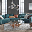 Classic Home Hailey Teak Root/Glass Round Coffee Table