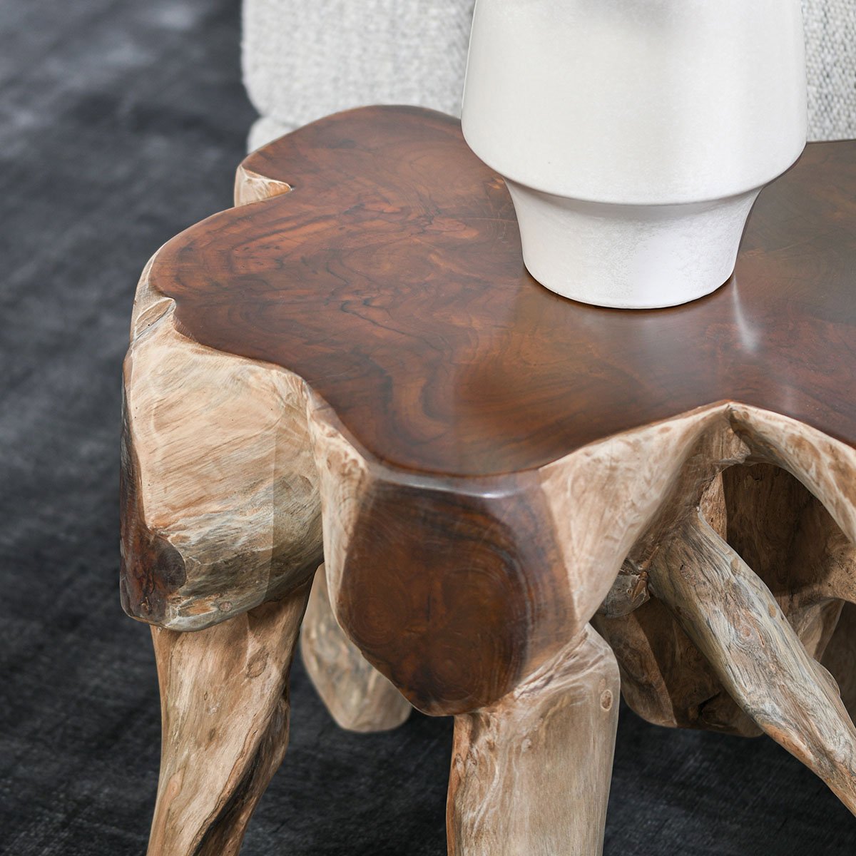 Classic Home Groot Teak Root End Table