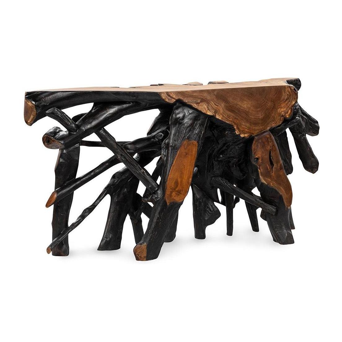 Classic Home Cypress Teak Root Console Table 59-60