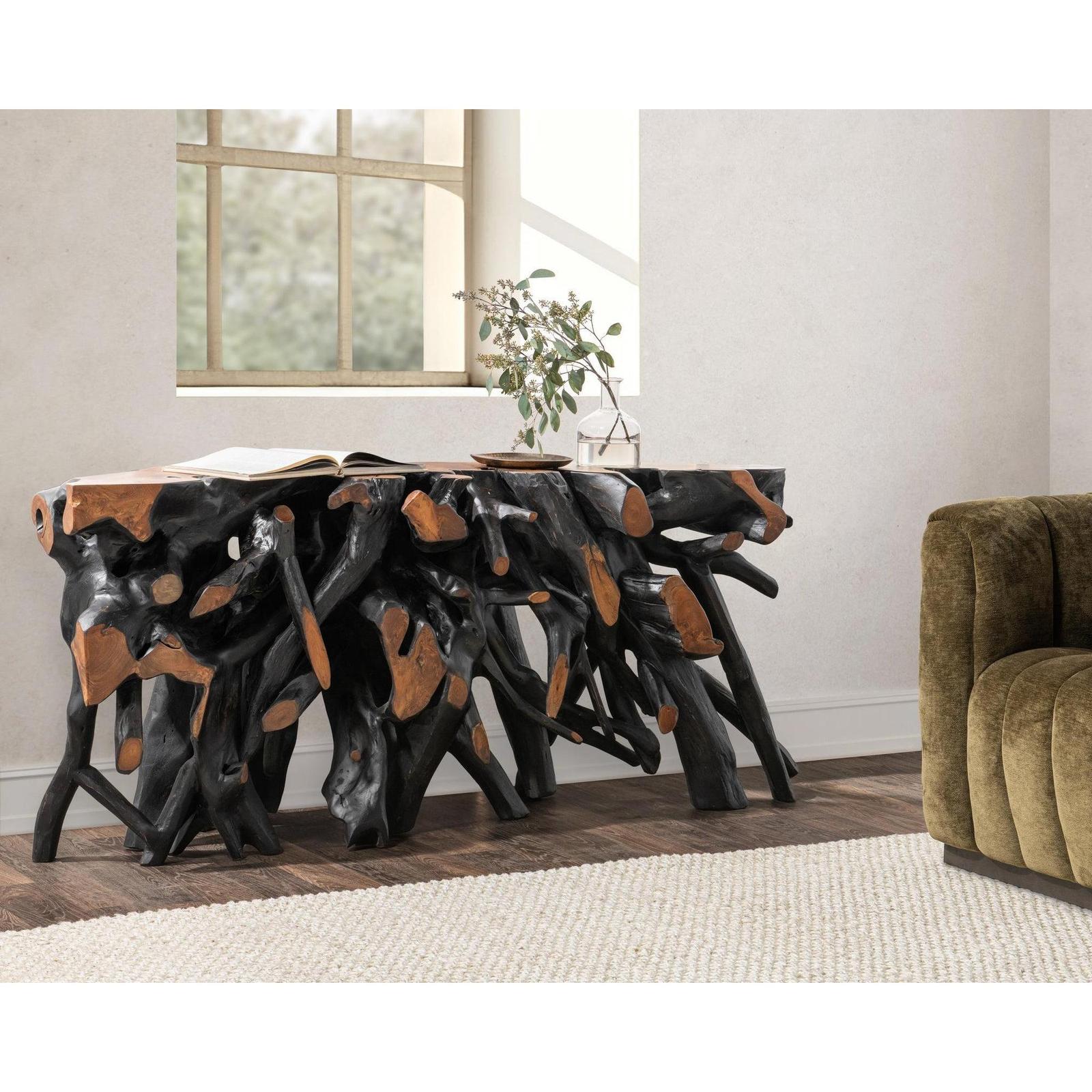 Classic Home Cypress Teak Root Console Table 70-71
