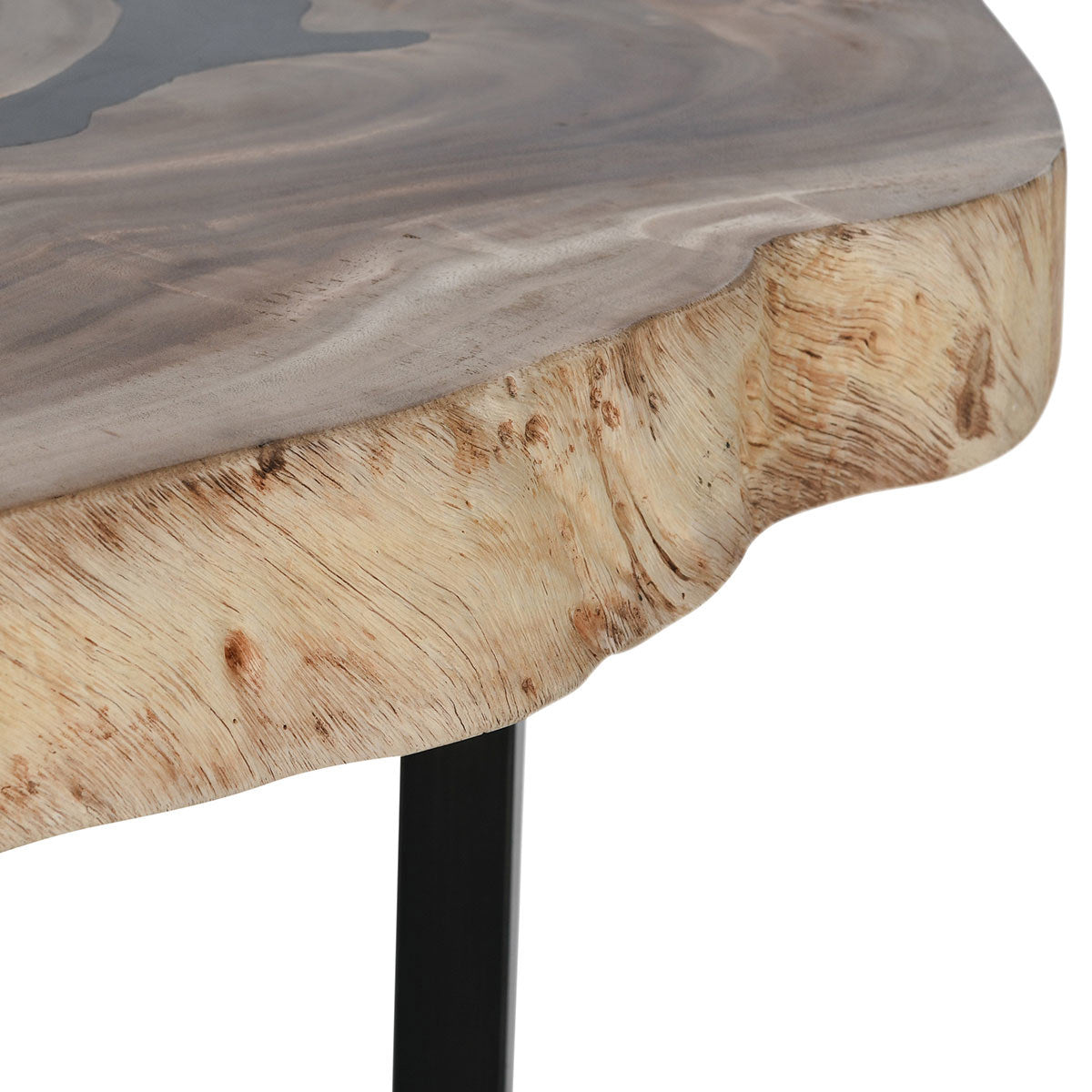 Classic Home Celine Solid Wood Live Edge Coffee Table