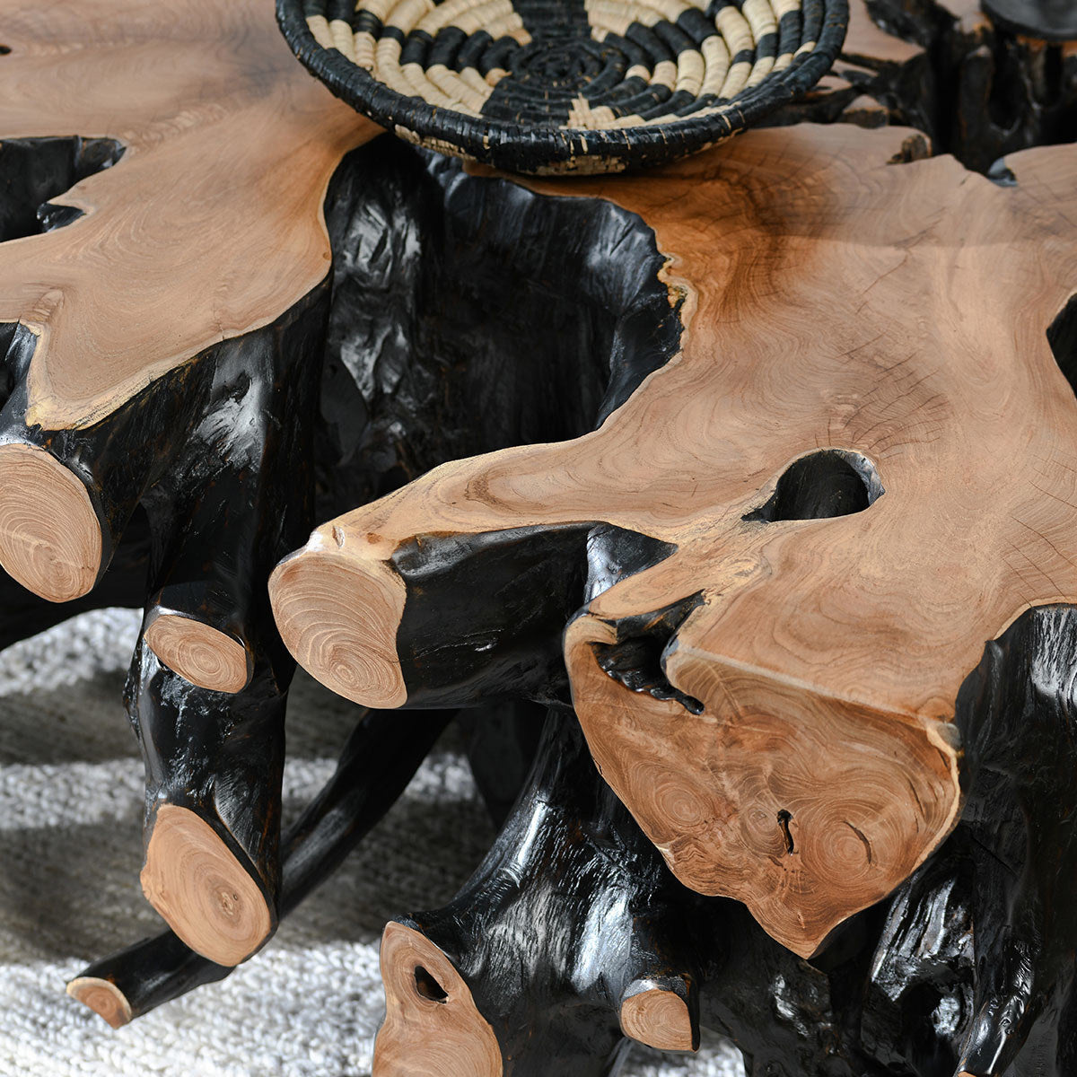 Classic Home Cypress Teak Root Square Coffee Table